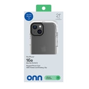 onn Rugged Phone Case with Holster for iPhone 17e / iPhone 16e / iPhone 15 / iPhone 14 / iPhone 13 - Clear