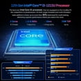 thumbnail image 3 of CHUWI CoreBox 4th Mini PC,512GB SSD 16GB RMA,Intel 12th Gen i3-1215U (4.4Hz) Processor,Windows 11 Mini Gaming Desktop Computers,WIFI 6,6 Cores 8 Threads,Hybrid–Cooling System, 3 of 13