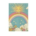 thumbnail image 6 of Yayeee Garden Flag 28" x 40" Double Sided Outdoor Yard Lawn Holiday Decorations, Retro Beige Rainbow, 6 of 6