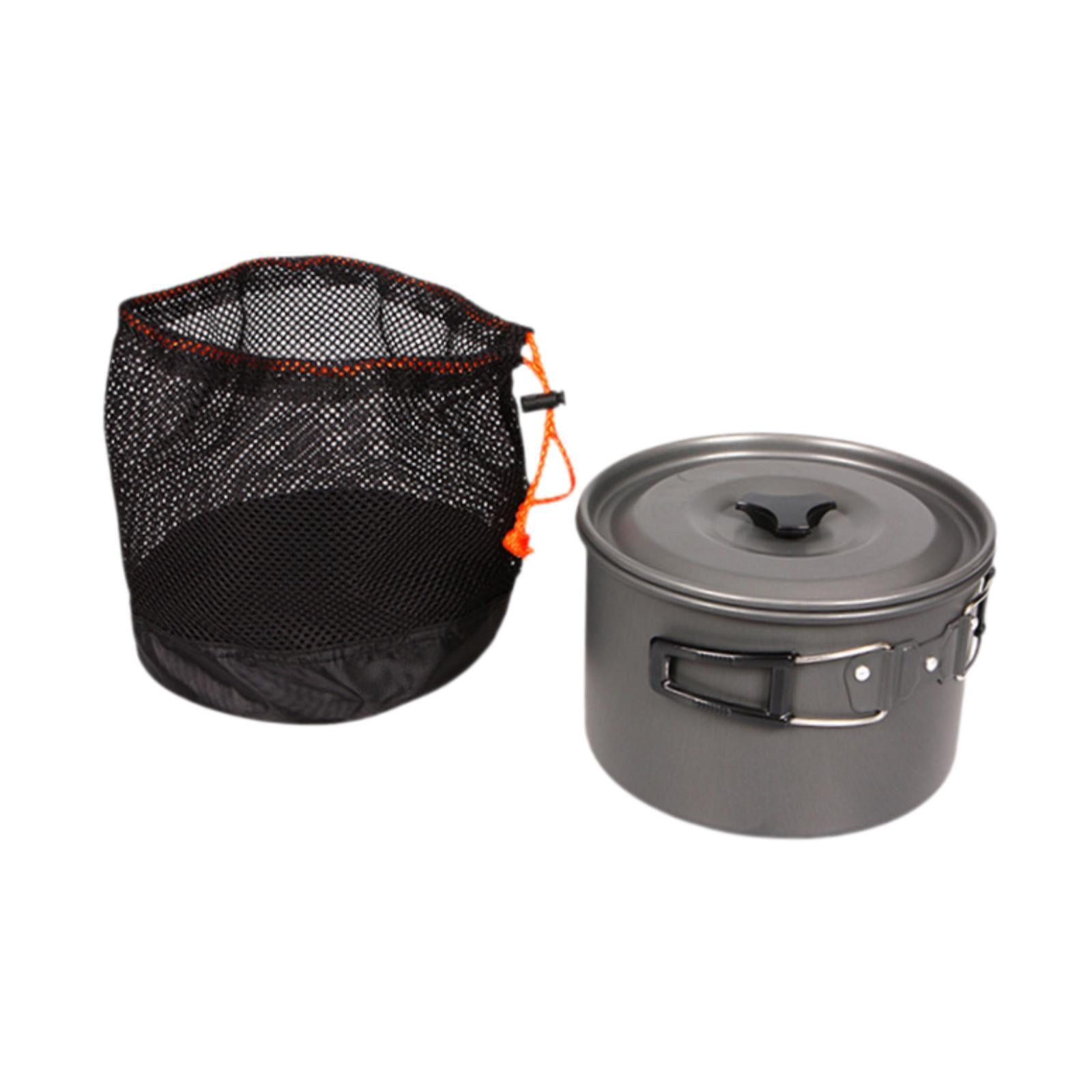 MAGIDEAL Camping Pot Solo Cooking Gear High Capacity Household Outdoor Camping Cookware Large Single Pot for Picnic Outdoor Survival