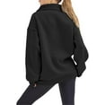 thumbnail image 2 of Womens Oversized Sweatshirts Hoodies Half Zip Pullover Fall  Outfits 2023 Y2k Clothes, Womens Sweatshirts Half Zip Cropped Pullover Fleece Quarter Zipper Hoodies Fall outfits Clothes, 2 of 6
