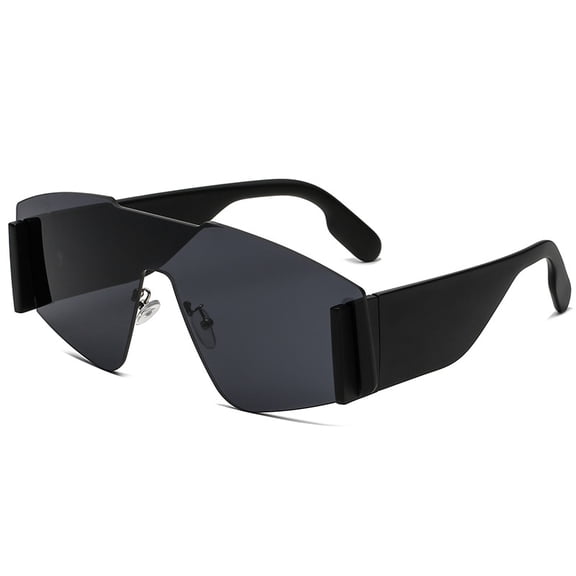 New Fashionable One-piece Large Frame Sunglasses Trendy Wide-leg Sunglasses for Men and Women