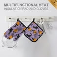 thumbnail image 4 of Yayeee Oven Mitts and Pot Holder Set of 2 Heat Resistant Kitchen Gloves Baking Hot Pad, Halloween Pumpkin, 4 of 5