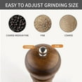 thumbnail image 6 of Salt and Pepper Grinders Set, Haomacro 10Inch Updated Manual Wooden Pepper Shaker Set, Oak Wood Salt Mill Pepper Grinder Set Refillable with Adjustable Ceramic Rotor 2Pack, 6 of 6