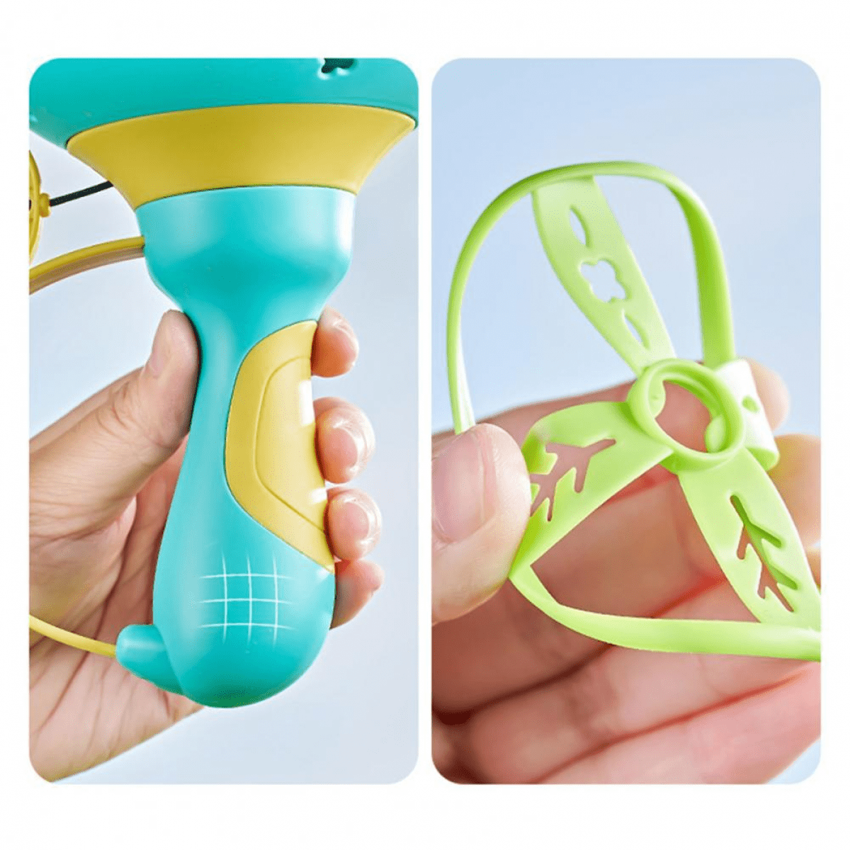Flying Disc Launcher Toy for Kids, Launch and Catch Ball Game for Boys Girls Outdoor Activity & Christmas Birthday Gifts(Yellow)