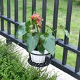 thumbnail image 4 of Flower Pot Hanger Basket Pot Holder Balcony Planters Railing Iron Art Fence Planters Hanging Planter Pot Container, 4 of 9