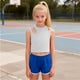 thumbnail image 1 of Camiseta sin mangas de cuello redondo para niñas, blusas lindas de color sólido, blusa deportiva holgada con agujeros, camiseta para niñas, 1 of 5