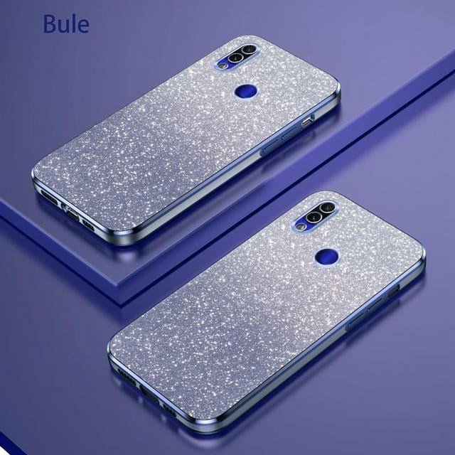 Note7 7pro Étui de Luxe Pailleté Dégradé pour Xiaomi Redmi Note 7 Pro Femmes Silicone Souple Protection Caméra Coque Arrière Funda