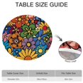 thumbnail image 6 of Pioneer Flower Floral Print Pattern Round Fitted Tablecloth with Elastic Edge,Dining Table Cover Waterproof,Outdoor Round Tablecloth for Camping,Dining,Indoor and Outdoor, 6 of 7