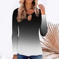 thumbnail image 2 of Tops de Otoño Para Mujer, Camisetas Informales Con Estampado Degradado, Blusas de Manga Larga Con Cuello Redondo Odeerbi  ODB178922, 2 of 5