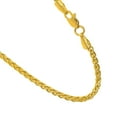 thumbnail image 4 of JewelStop 14k Semi-Solid Yellow Gold 2.4 mm Light Weight Spiga Wheat Chain, Lobster Claw - 24 Inches, 6gr., 4 of 6