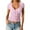 Pink, variant on MIXUE Boho Tops For Women Summer Floral Lace Solid Color V Neck Short Sleeve Casual Basic Pullover Shirts For Women Tshirts Activewear,Pink,XL