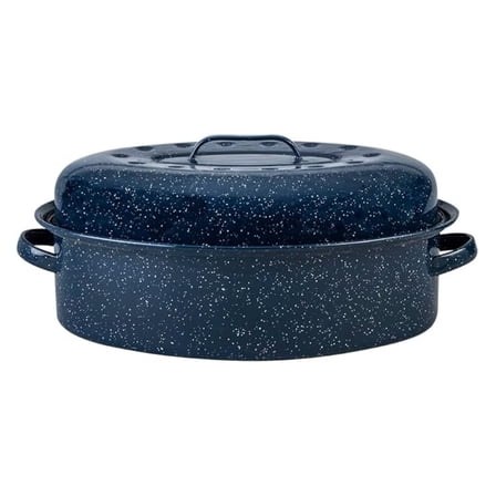 Limited Edition Large Covered Oval Roasting Pan, 18", Blue