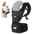thumbnail image 1 of Scafild | 6-in-1 Baby Carrier with Waist Stool Hip Seat for Breastfeeding Newborn Infant Toddler - Black, 1 of 9