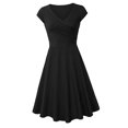 thumbnail image 1 of Vestido de fiesta casual Swing Swing para mujer Casual Cintura alta Una línea Gorra Vestido con cuello en V Negro 2XL Negro 2XL Magideal Vestido de fiesta casual Swing, 1 of 7