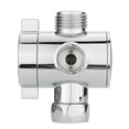 thumbnail image 4 of Labymos 1/2 Inch 3-Way T-adapter Bath Shower Head Arm Mounted Diverter Valve Tap, 4 of 8