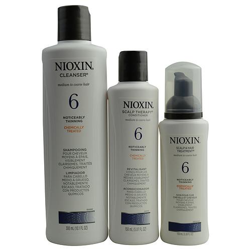 Nioxin Set-3 Piece Maintenance Kit System 6 With Cleanser 10.1 Oz & Scalp Therapy 5.1 Oz & Scalp Treatment 3.38 Oz