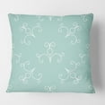thumbnail image 2 of Designart Turquoise Minimal Ornament' Mid-Century Modern Throw Pillow - 16x16, 2 of 2
