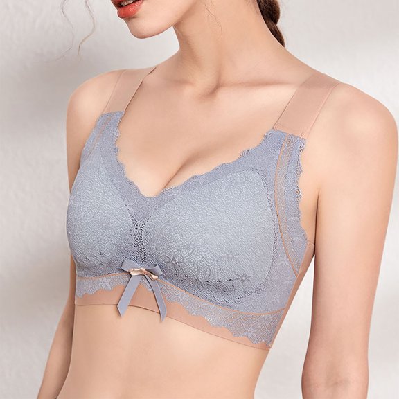 GaThRRgYP Bras for Women GaThRRgYP Women's Sexy Bra Ultra-thin Cup No Steel RingUnderwear Gathered Sleep Bra