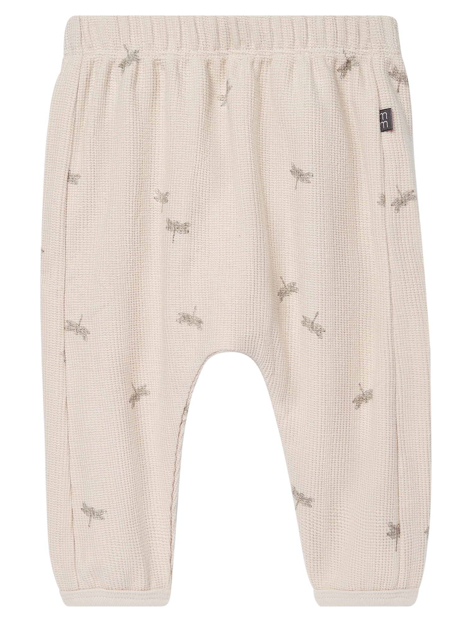 Modern Moments Infant Boys Top & Pant 2-Piece Outfit Set with Kanga Pocket, Cotton, 6-9 Months, Off-White