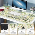 thumbnail image 5 of 4 in 1 Large Mouse Pad, Keyboard Wrist Rest Set, Ergonomic Mouse Pad with Wrist Support, Desk Mat with Stitched Edges Extended Desk Pad Waterproof Desk Mat for Home Office Game I Green Flower Plants, 5 of 15