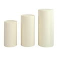 thumbnail image 2 of BLESIYA 3Pcs Cylinder Pedestal Covers Backgrounds for Wedding Graduation Anniversary beige, 2 of 8