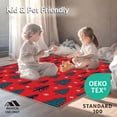 thumbnail image 4 of ODIKA 5'x7' Machine Washable Non-Slip Area Rug, Festive Pine Forest Snowflake Holiday Bathroom with Hooks High Traffic Rug with Pad, Red, 638645, 4 of 8