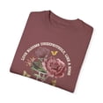 thumbnail image 3 of Comfy Love Blooms Unexpected Like A Rose T-shirt with Green Lettering, 3 of 5