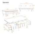 thumbnail image 3 of Harper & Bright Designs Extendable Coffee Table with Lift Top, Modern Center Table with Extend Hidden Storage and Drawers for Living Room, White, 3 of 19
