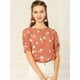 thumbnail image 2 of AllegK Top Floral Informal De ManCorFruncido PaMujer Coral L, 2 of 6