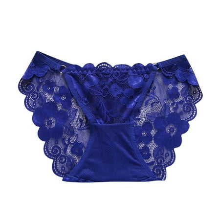 

Women Breathable Lace Panties Hollow Low Waist Briefs Cotton Crotch Panties