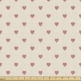 thumbnail image 1 of Valentine's Day Fabric by the Yard Upholstery, Repetitive Pattern of Minimal Hearts with Pastel Softy Tones, Decorative Fabric for DIY and Home Accents, Dried Rose and Champagne by Ambesonne, 1 of 5