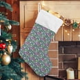 thumbnail image 5 of Coolnut 2PCS Christmas Stocking Hedgehog Rose Flowers Bird Xmas Stockings Decoration for Family Holiday Party Ornaments Decor Fireplace, 17.7 x 12 Inch, 5 of 7
