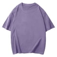thumbnail image 4 of Gunia Big And Tall T Shirts For Men Fashion Short Sleeve Tshirts Workout Oversize Pullover Solid Color Casual Tees Tops T Shirts For Men Purple 5Xl, 4 of 4