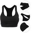 thumbnail image 3 of Mujer Yoga Fitness Entrenamiento Acolchado Deportes Ropa interior de secado rápido Sujetadores (Negro XL), 3 of 8