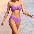 thumbnail image 4 of Ankola 2 Piece Bikini Set U-Wire Cutout Popular Swimsuit High Waisted Textured 2026 Summer Beach Swim Bathing Suits, 4 of 5