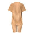 thumbnail image 3 of Blouses pour Femmes, Blouse à Col en V Imprimée pour Femmes, Hauts à Manches Courtes, Shorts, Ensembles de Tenue Décontractée, 3 of 5