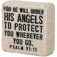 thumbnail image 5 of Lighthouse Christian Products 173118 Cast & Scripture Stone His Angels Plaque - No. 40707, 5 of 6