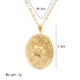 thumbnail image 2 of Guodhu Vintage Engraved Flower Empaistic Photo Locket Hold Picture Oval Round Pendant Necklace Antique Carved Pattern Souvenir Memorial Clavicle Jewelry for Women, 2 of 2