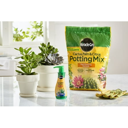 Miracle-Gro Cactus, Palm & Citrus Potting Mix and Miracle-Gro Succulent Plant Food - Black