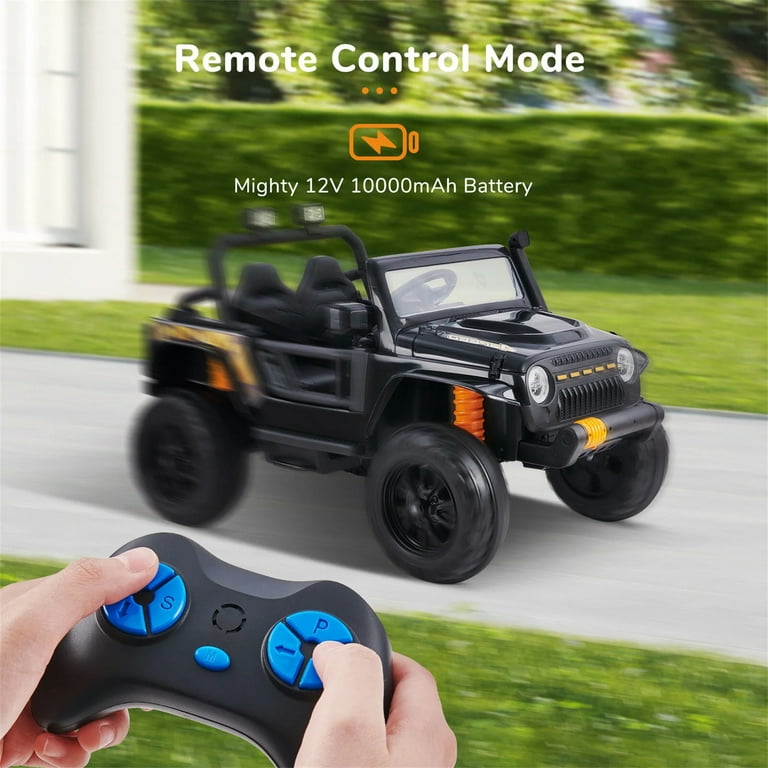 Remote Control Electric Ride On Truck for Kids with Parent Seat and FM Radio 12V Power Wheels Walmart