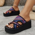 thumbnail image 3 of Dakaela Sandals for Women 2025 Summer Beach Hollow Mesh Slides Platform Wedge Orthopedic Slip on Shoes, 3 of 6