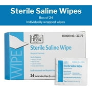 Hygea Sterile Saline Wipes, Individually Wrapped, 4 in x 6 in, 24 Count, 1 Pack