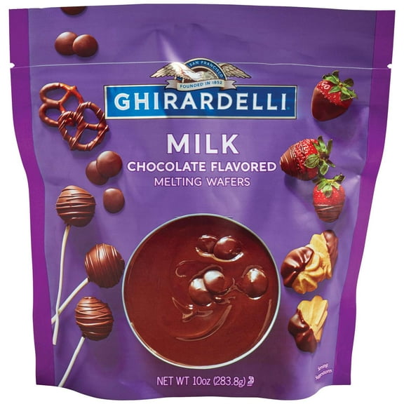 Ghirardelli Milk Chocolate Flavored Melting Wafers, 10 Oz (Pack of 2).