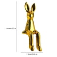 thumbnail image 6 of Dserhfy Sitting Bunny Statue Flocking Rabbit Figurine Easter Bunny Ornaments for Living Room Cabinet Home Tabletop Decor, 6 of 8