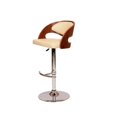thumbnail image 2 of Home Square Malibu Leather Upholstered Swivel Barstool in Cream - Set of 2, 2 of 2