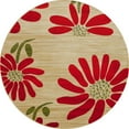 thumbnail image 1 of Art Carpet 841864117646 8 ft. Antigua Collection Spring Daisy Woven Round Area Rug, Beige, 1 of 3