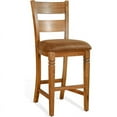 thumbnail image 2 of Home Bar and Ladderback Bar Stools in Rustic Oak 3 Piece Set, 2 of 18