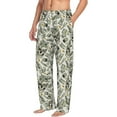 thumbnail image 2 of Balery Skull with Cash print Men's Pajama Pants,Ultra Lightweight Pjs,Lounge Pant-XX-Large, 2 of 9