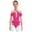 Hot Pink, variant on Kids Girls Short Sleeve Gymnastics Leotard Athletic Dance Bodysuit Sparkle Rhinestones Green 16
